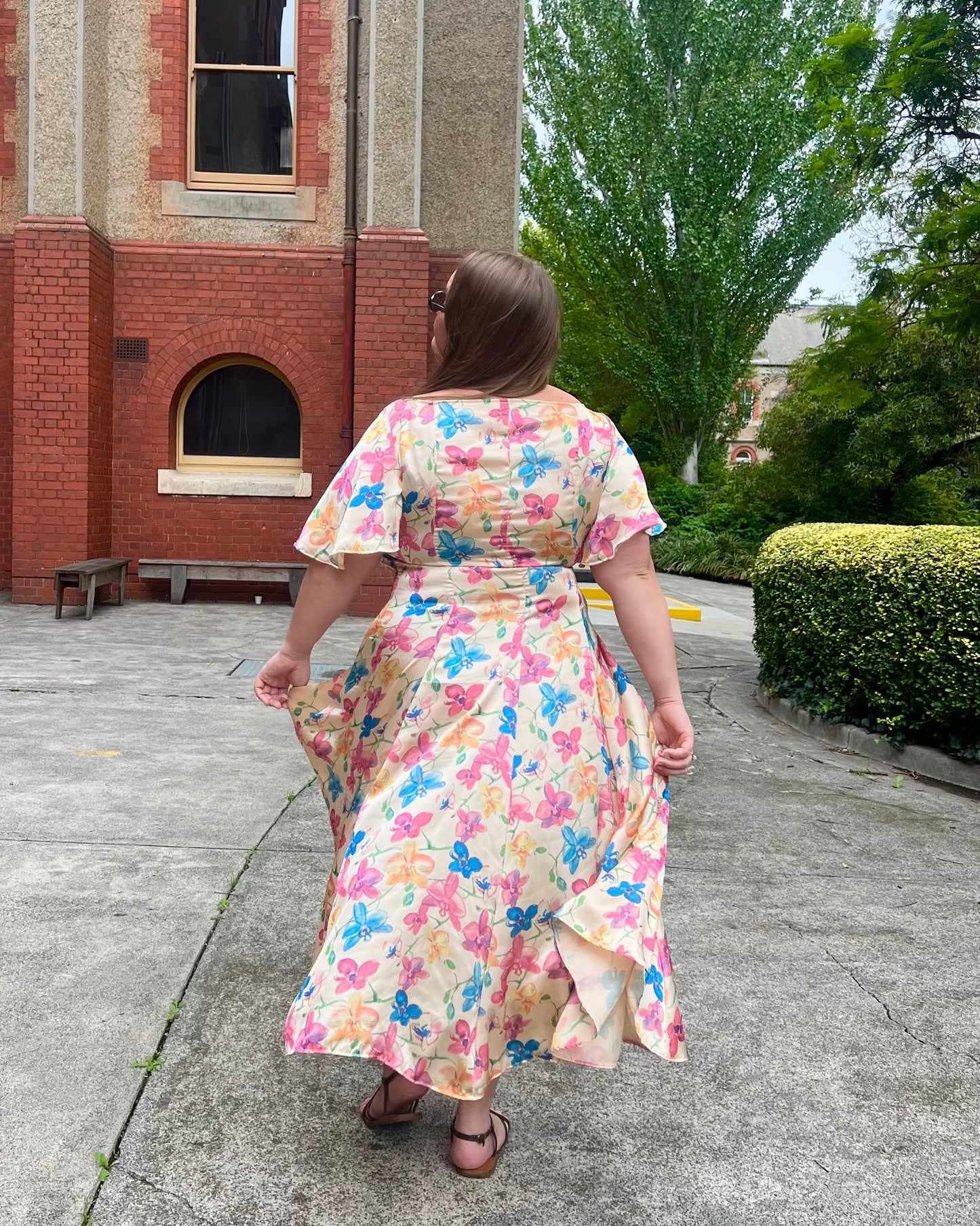 Lucille Dress - Satin Floral