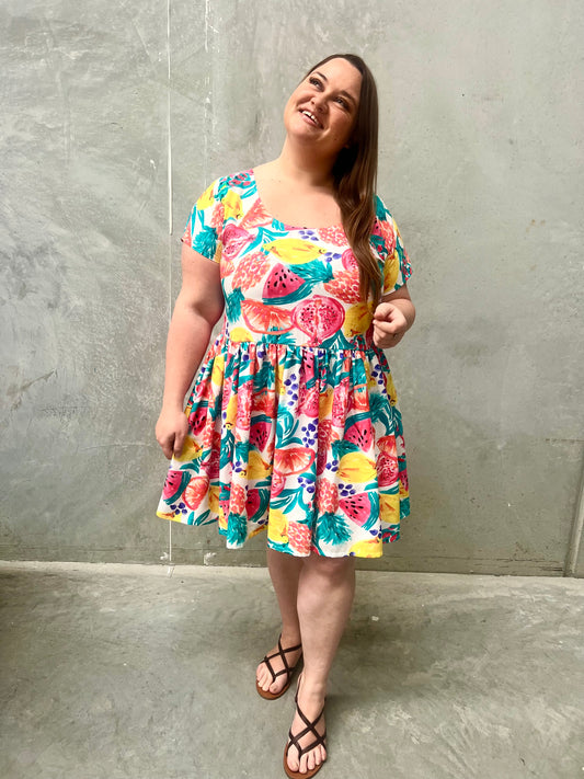 Yumi Dress - Fruit Salad MADE TO ORDER