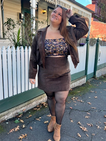 Miranda Skirt in Chocolate Cord