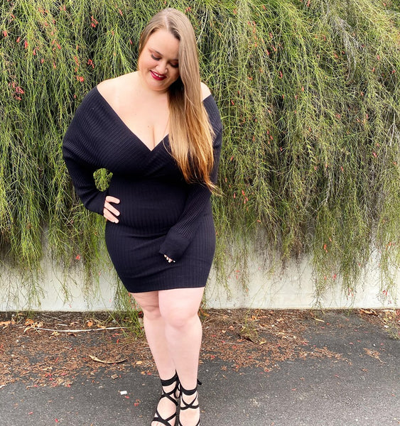 Sophia Knit Dress - Black
