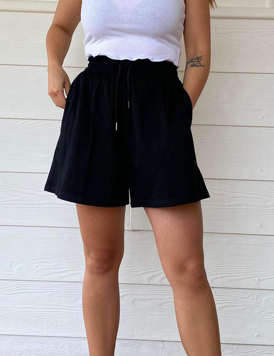 Boyfriend Shorts - Black Jersey