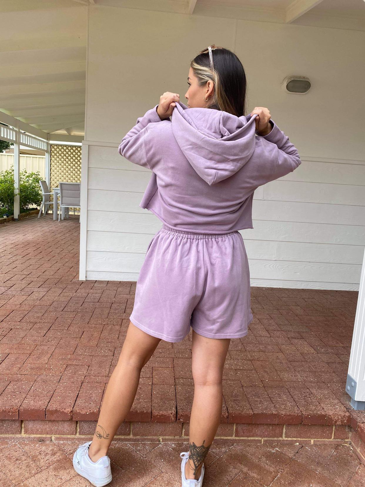 Boyfriend Shorts - Lavender Fleecy