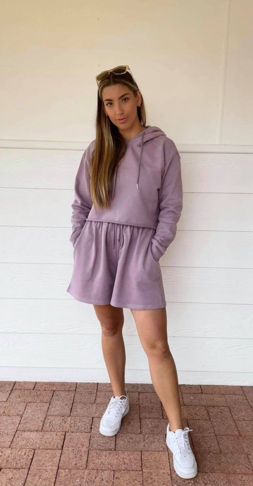 Boyfriend Shorts - Lavender Fleecy