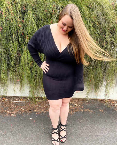Sophia Knit Dress - Black