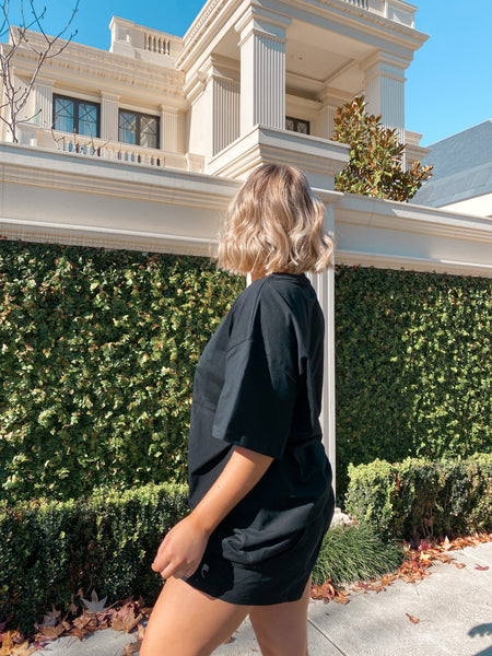 Boyfriend Shorts - Black Jersey