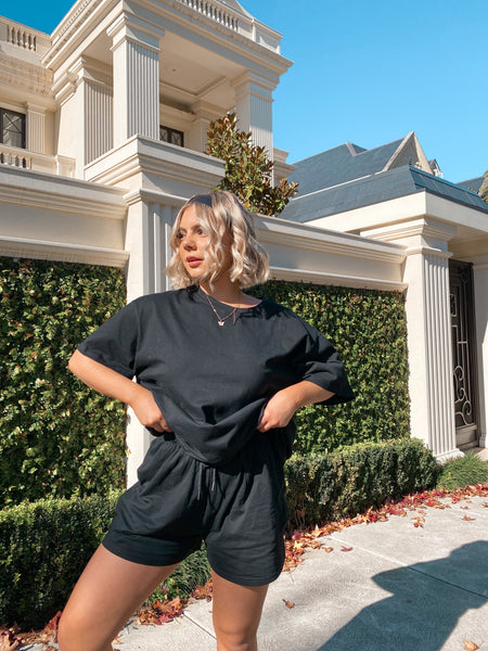 Boyfriend Tee - Black Jersey