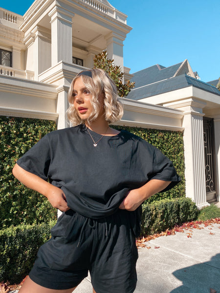 Boyfriend Tee - Black Jersey