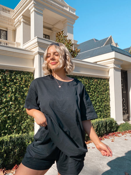 Boyfriend Tee - Black Jersey